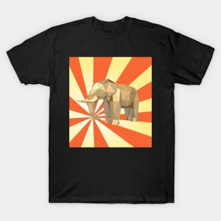 Colorful Elephant In Sun Ray T-Shirt